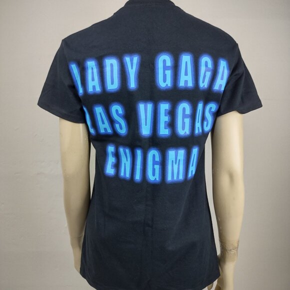 NWT Lady Gaga Enigma Las Vegas black short sleeve t-shirt womens Small - Picture 6 of 9